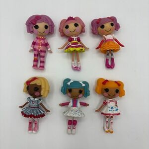 Lalaloopsy Mini Dolls Lot 6 Girls 3in Multicolor Excellent Collectible Figures